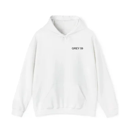 GREY59 Unisex White Hoodie – Official G59 Streetwear Edition